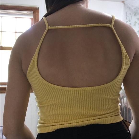 yellow crop tank - Picture 4 of 4